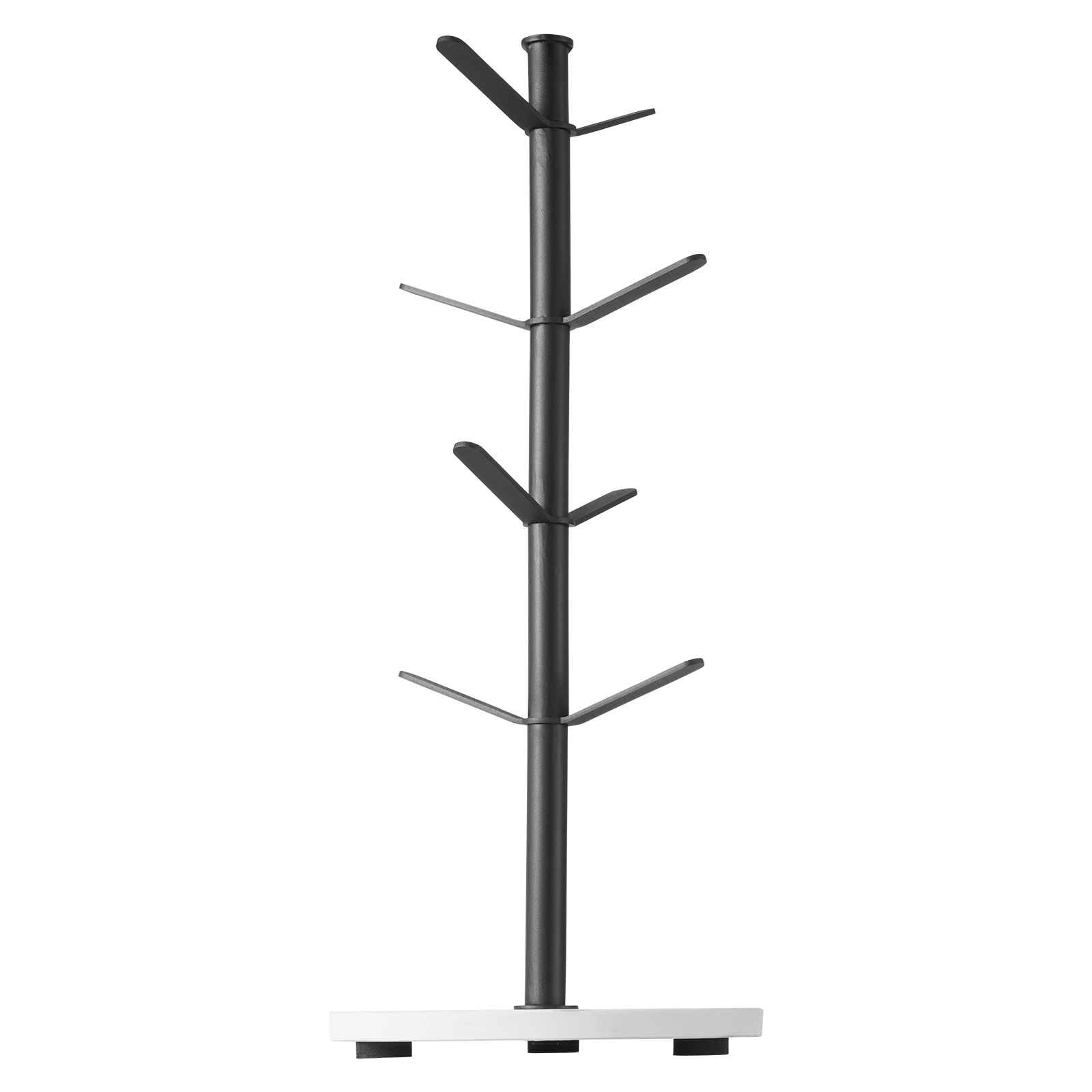 VEVOR - Soporte para tazas con base de mármol, 8 ganchos para mostrador, de acero al carbono, para barra de café, cocina y hogar (negro mate)