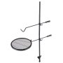Parrilla giratoria VEVOR para fogatas, rejilla de acero resistente, ajustable 360°, para cocinar al aire libre, parrilla portátil para acampar y barbacoas al aire libre.