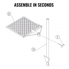 VEVOR Parrilla giratoria para fogatas, parrilla para hogueras sobre fogatas, rejillas para parrillas de acero resistente, equipo de cocina al aire libre ajustable de 360° para fuego abierto, parrillas portátiles para acampar al aire libre