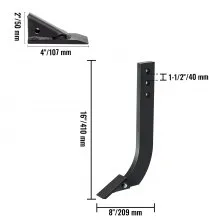VEVOR - Vástago de hoja de caja de 6 piezas, vástago de escarificador de 16 pulgadas, vástago de raspador de caja de 3 agujeros, vástago de desgarrador con dientes y pasadores cónicos extraíbles, ensamblaje de vástagos ajustables para reemplazo, excavación, arado