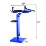Esparcidor de neumáticos VEVOR en azul, 29&quot; de ancho, 41&quot; de alto y 21&quot; de profundidad de base.
