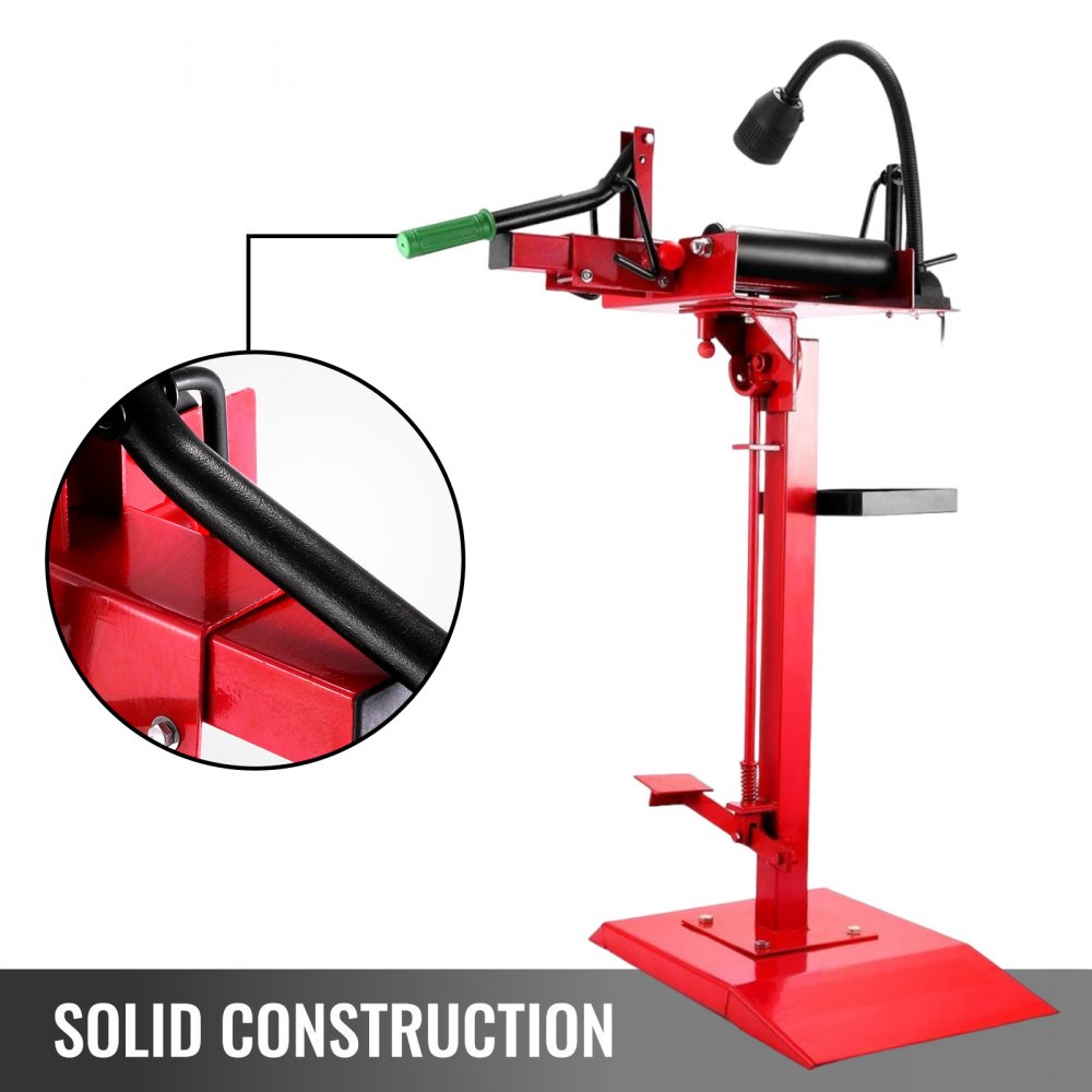 Separador de neumáticos manual Vevor, cambiador de neumáticos portátil con soporte, herramienta de separación de neumáticos con luz LED ajustable para camionetas y automóviles.