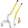 VEVOR Herramienta de desmontaje de montaje de neumáticos, 22,5 a 24,5 pulgadas, 3 piezas de herramienta de desmontaje de cambiador de neumáticos adaptada a llantas de aluminio y acero, con protector de talón adicional, herramientas de cambio de neumáticos para reparación de automóviles, amarillo