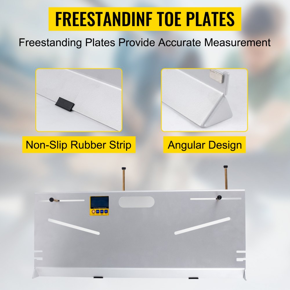 VEVOR Herramienta de alineación de ruedas, 6 placas de puntera de sondas, placas de alineación de puntera LED, herramientas de alineación de cinta métrica doble de 16 pies automotriz, herramienta de alineación de puntera de carga, herramienta de alineación de ruedas Camber Caster