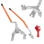 VEVOR Herramienta de desmontaje de montaje de neumáticos, herramienta de extracción de montaje de cambiador de neumáticos manual de acero de 22.5"-24.5", con retenedor de cuentas adicional, rompedor d