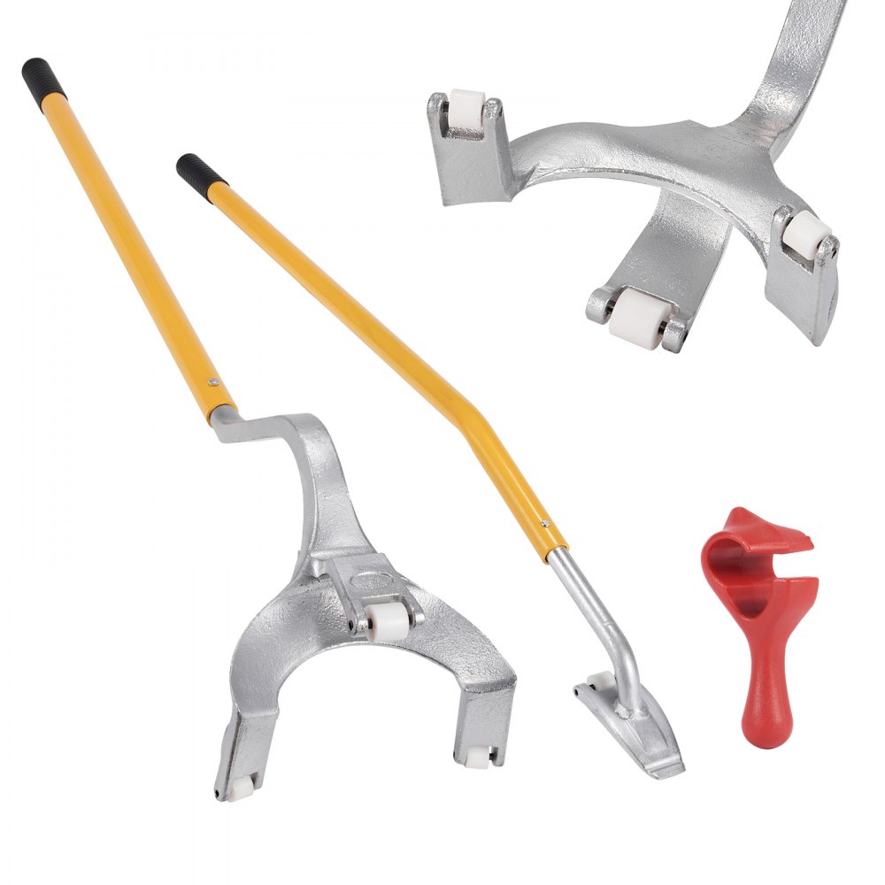 VEVOR Herramienta de desmontaje de montaje de neumáticos, 571- 622 mm Herramienta de desmontaje de montaje de desmontaje de acero manual, con extra, Tubeless Truck Bead Breaker, 3 PCS Tire