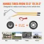 VEVOR Herramienta de desmontaje de montaje de neumáticos, 571- 622 mm Herramienta de desmontaje de montaje de desmontaje de acero manual, con extra Bead Keeper, Tubeless Truck Bead Breaker, 3 PCS Tire