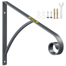 VEVOR Pasamanos de hierro forjado para montar en la pared, gris