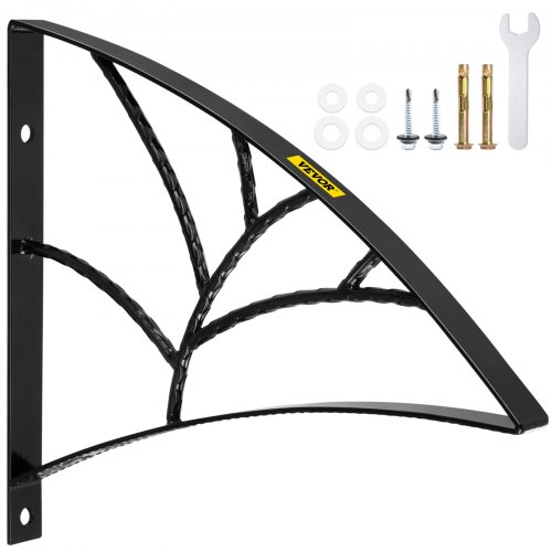 Pasamanos de hierro forjado VEVOR para pared, color negro