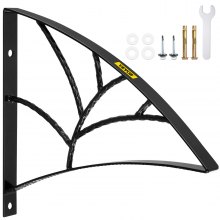 Pasamanos de hierro forjado VEVOR para pared, color negro