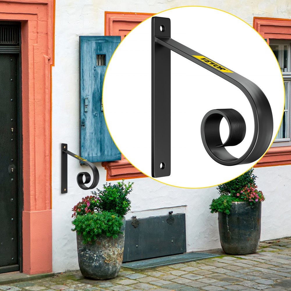 Pasamanos de hierro forjado VEVOR para pared, color negro