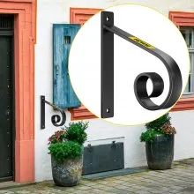 VEVOR Pasamanos de hierro forjado Pasamanos montado en la pared, Negro