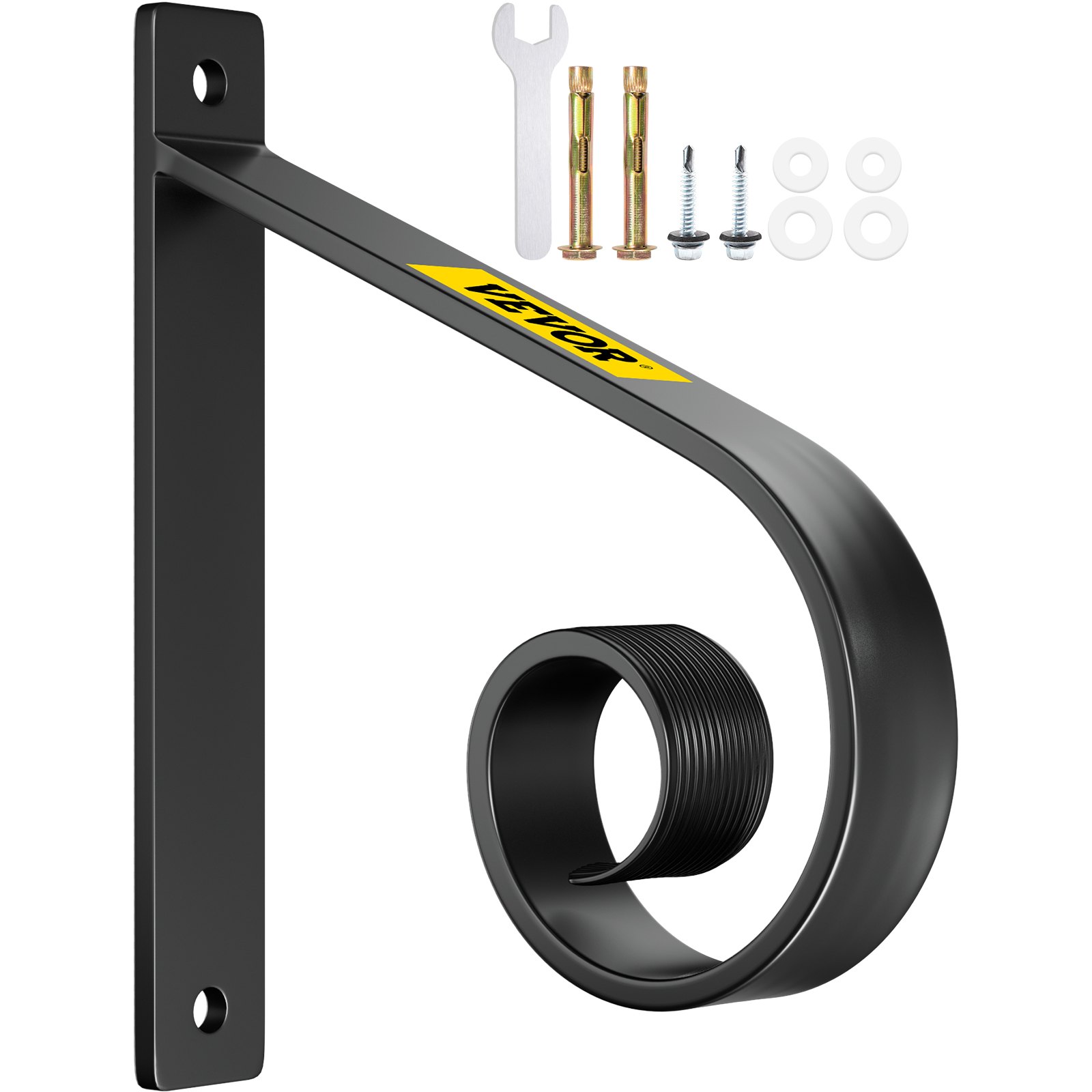 Pasamanos de hierro forjado VEVOR para pared, color negro