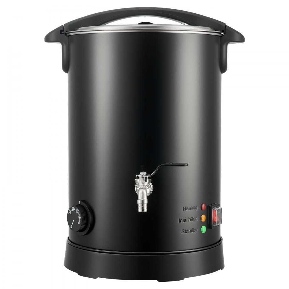 Fundidor de cera VEVOR para hacer velas, 10.6 cuartos de galón, calentamiento rápido y uniforme, con boquilla de fácil vertido y control de temperatura, base en forma de reloj de arena para un flujo suave y antiadherente, olla para fundir cera para hacer velas y jabones.