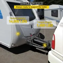 Enganche de distribución de peso VEVOR, enganche de nivelación de carga con capacidad de lengüeta de 1400 lb con control de balanceo, bola de 2-5/16" y caída/elevación de 8" y 4 cadenas y soporte de marco universal, remolque de remolque sin rebote y sin balanceo