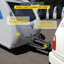 Enganche de distribución de peso VEVOR, enganche de nivelación de carga con capacidad de lengüeta de 1000 lb con control de balanceo, bola de 2" y caída/elevación de 4" y 4 cadenas y soporte de marco universal, remolque de remolque sin rebote y sin balanceo