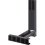 Extensor de escalera VEVOR, elegante diseño de metal negro, con agarraderas de seguridad y cadena de soporte