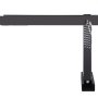 Extensor de escalera VEVOR negro con pernos y orificios para ajustes de altura.