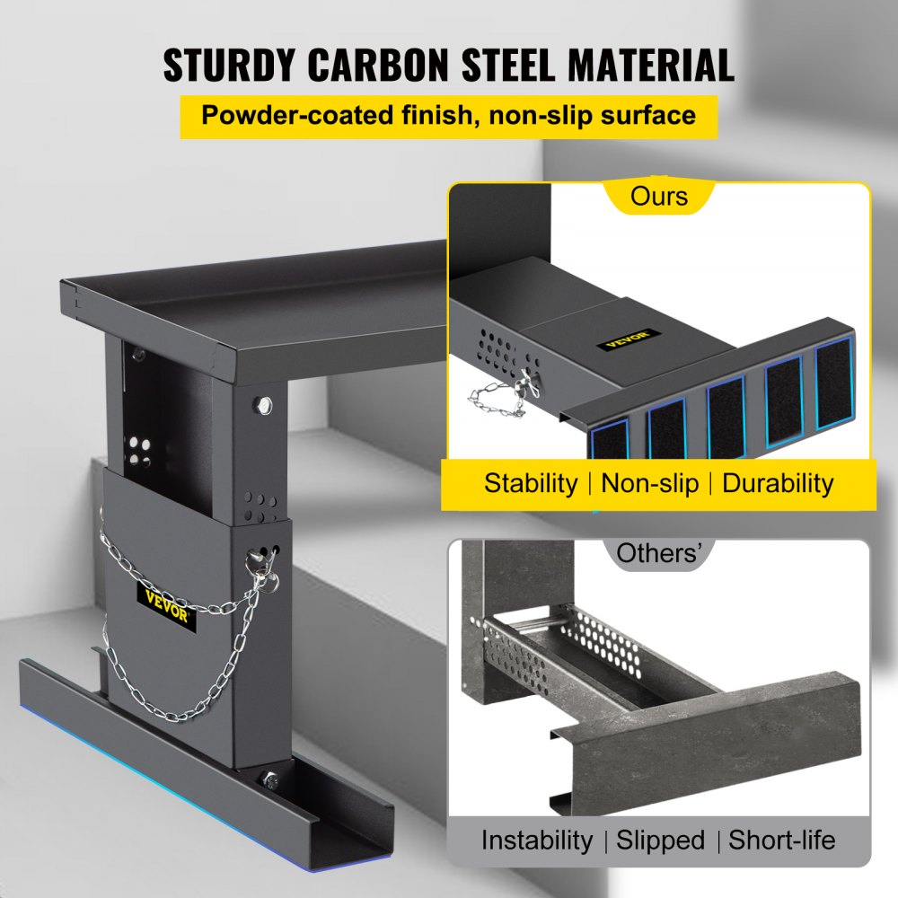 Extensor de escalera VEVOR, acero al carbono resistente, con recubrimiento en polvo, antideslizante, estable, duradero.