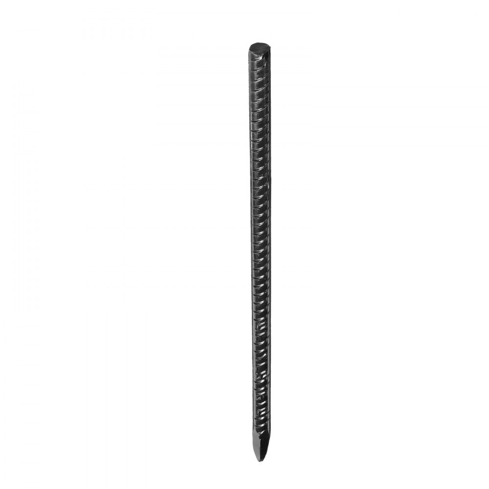 Estacas de refuerzo VEVOR de 40,6 cm (16 pulgadas), resistentes, de 1,14 cm (0,45 pulgadas) de diámetro, de acero galvanizado recto, con punta de cincel y revestimiento resistente a la oxidación, para jardinería, cercas y tiendas de campaña (paquete de 16)