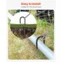 Estacas de refuerzo VEVOR de 30 cm, resistentes, con gancho en J de 1 cm de diámetro, anclajes de acero galvanizado con punta de cincel y revestimiento resistente a la oxidación, para jardinería, cercas y tiendas de campaña (paquete de 16)