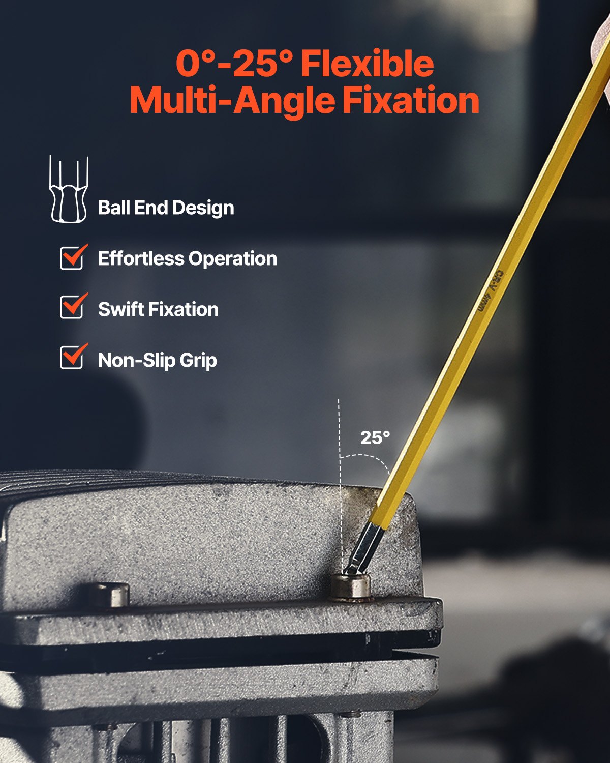 VEVOR Juego de llaves Allen hexagonales, 22 piezas SAE (0,050-3/8 pulg.) y métricas (1,5-10 mm), juego de llaves Allen con codificación de colores y extremo esférico, llave hexagonal en forma de L de brazo largo para bicicletas, hogar y reparación de automóviles.