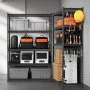 VEVOR Storage Shelves, 2500 lbs, 5 Tier Heavy Duty Garage Shelving, 18" D x 48" W x 72" H Adjustable Metal Shelves for Industrial Shelving Unit Utility Shelf, for Kitchen, Warehouse, Basement, Black