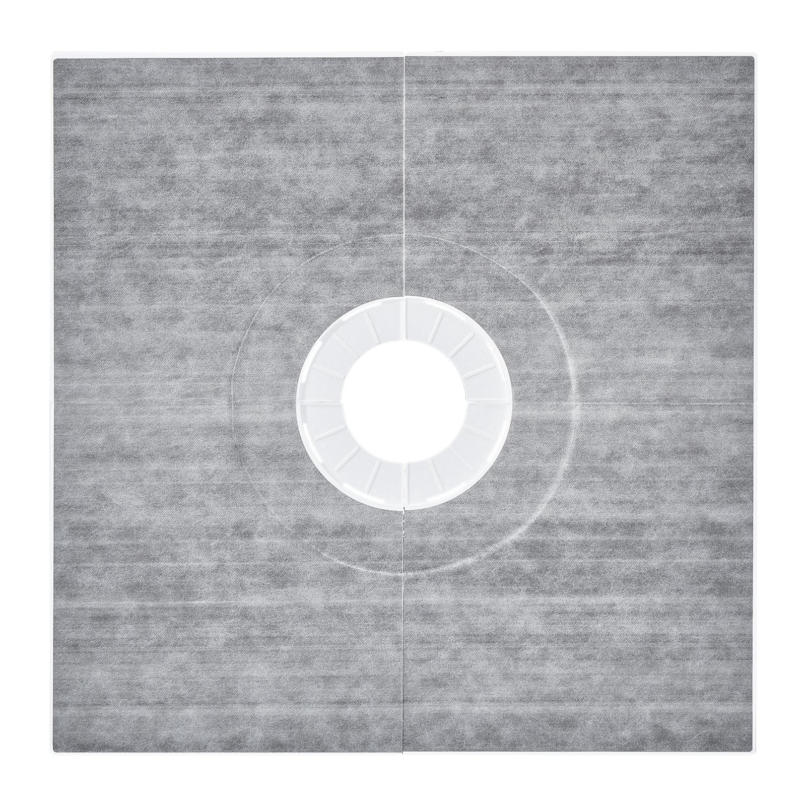 Kit de bordillo de ducha VEVOR, kit de base de ducha de 91 x 91 cm con desagüe central de 16 cm, kit de instalación de ducha ligero de EPS con 2 paños impermeables y barras de inclinación para base de ducha aptas para baño.