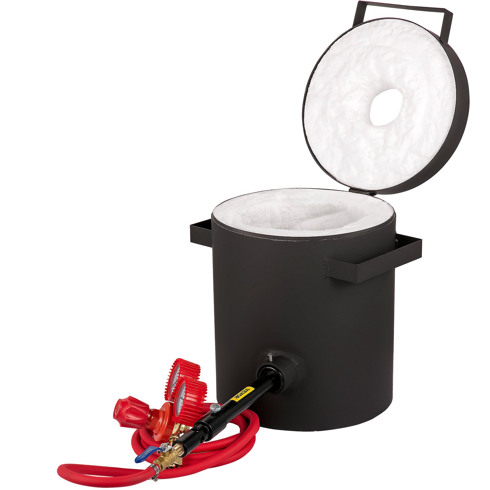 Horno de fusión de propano VEVOR, 2462 °F, 10 KG Kit de horno de fundición de metal con crisol de grafito y pinzas, Fundición Fundición Fundición Refinación Metales preciosos como oro Plata Aluminio Cobre Latón Bronce