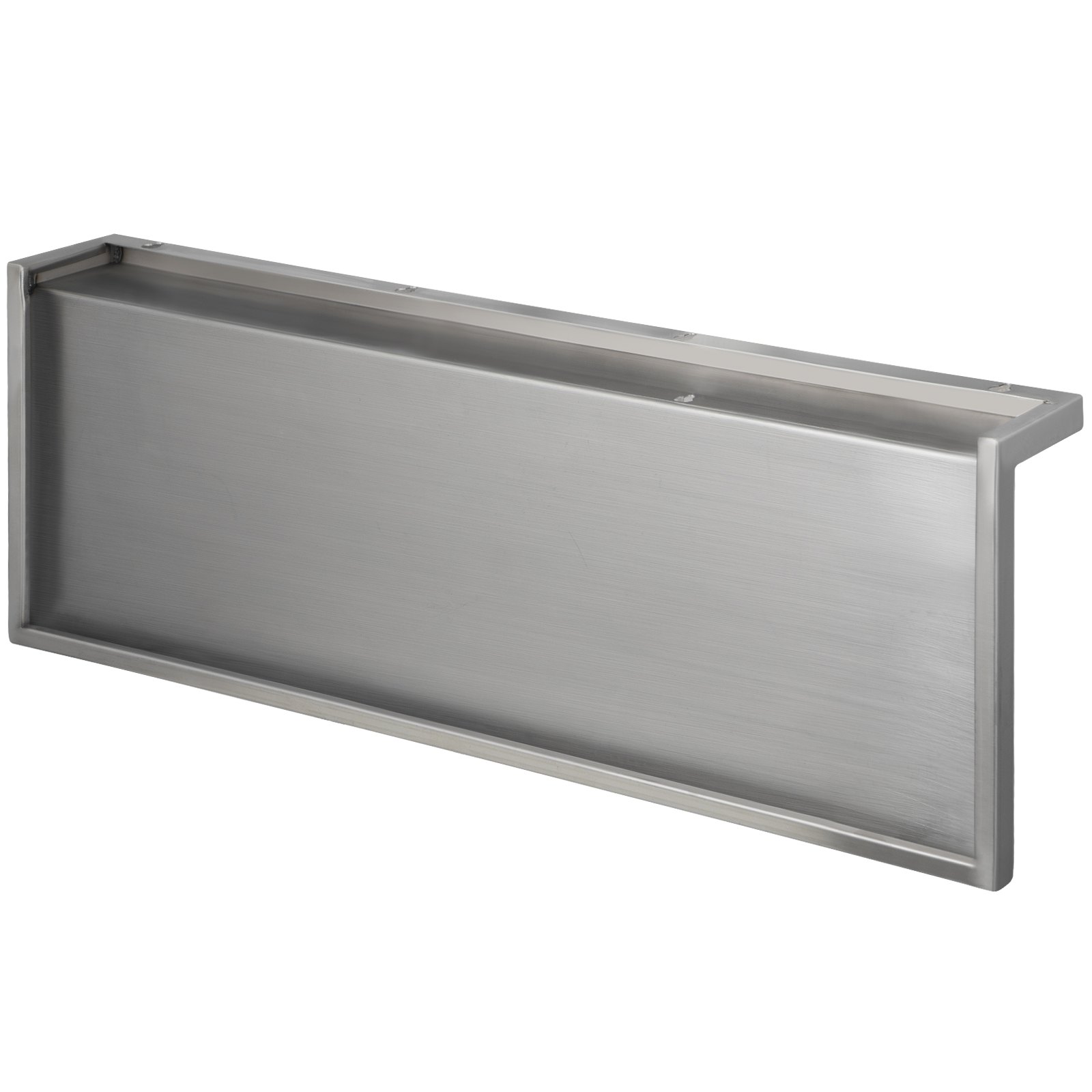 Tuspuzz Estante de pared de acero inoxidable, 8.6 x 30 pulgadas, 20.0 kg de carga resistente para montaje en pared comercial con salpicaduras para restaurante, hogar, cocina, hotel, lavandería, bar