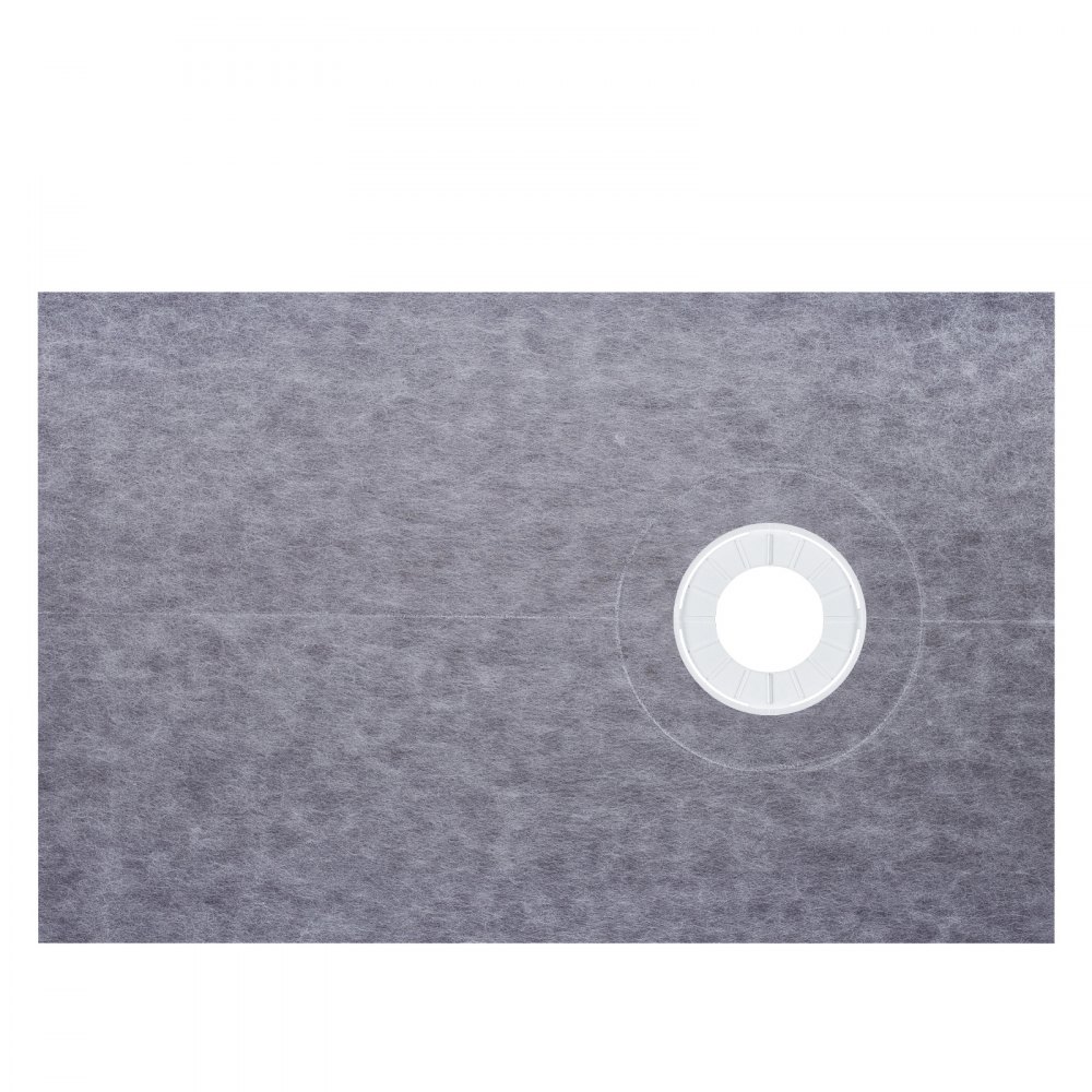 Kit de bordillo de ducha VEVOR gris con apertura de desagüe central.