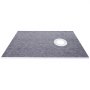 Kit de bordillo de ducha VEVOR con desagüe colocado centralmente sobre una base gris.