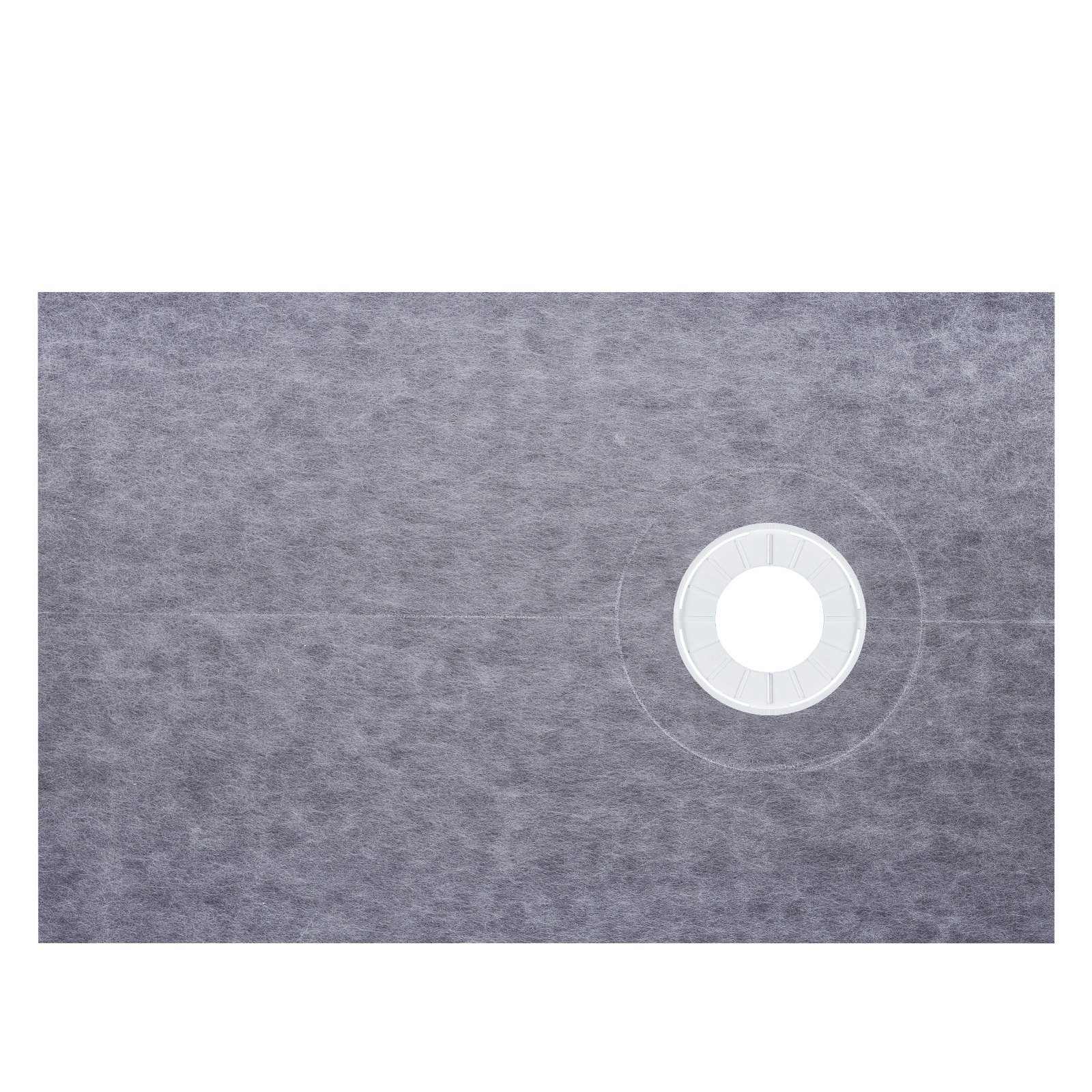 Kit de bordillo de ducha VEVOR gris con apertura de desagüe central.