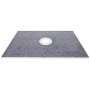 Kit de bordillo de ducha VEVOR base rectangular gris con desagüe circular central.