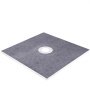 Kit de bordillo de ducha VEVOR base cuadrada gris con desagüe central.