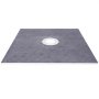 Kit de bordillo de ducha VEVOR, 122 x 122 cm, impermeable, con brida de unión central de ABS de 10 cm, rejilla de acero inoxidable de 10 cm, 2 bordillos de ducha cortables y llana, barras de inclinación para plato de ducha aptas para baño.