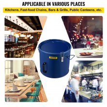 Cubo de grasa para freidora VEVOR Cubo de acero para desechar aceite de 10 galones Cubo de aceite para freidora con revestimiento a prueba de herrumbre Contenedor de transporte de aceite de 37,9 l con tapa y clips de bloqueo Carrito de aceite con bolsa de filtro para filtrado de aceite de cocina caliente