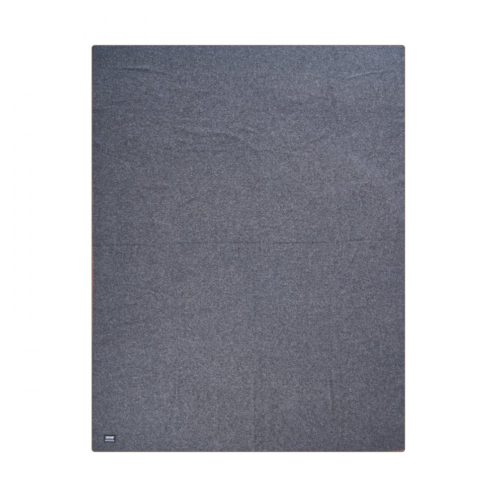 Manta de lana para camping VEVOR, grande y cálida, impermeable y resistente al viento, ignífuga, ideal para exteriores, picnics, senderismo, eventos deportivos y viajes, 162 x 223 cm (80 % lana), gris claro