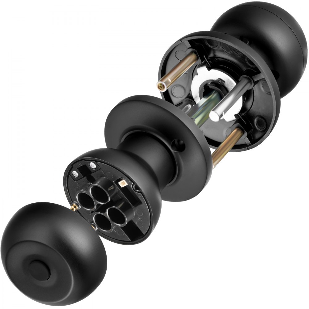 VEVOR Pomo de Puerta Inteligente, Cerradura de Puerta Biométrica Cerradura Inteligente Bluetooth, Cerradura Inteligente con Huella Dactilar con Control de Aplicación, Cerradura de Puerta de Fácil Instalación, para Dormitorios, Guardarropas, Hoteles, Apartamentos, Oficinas, Negro