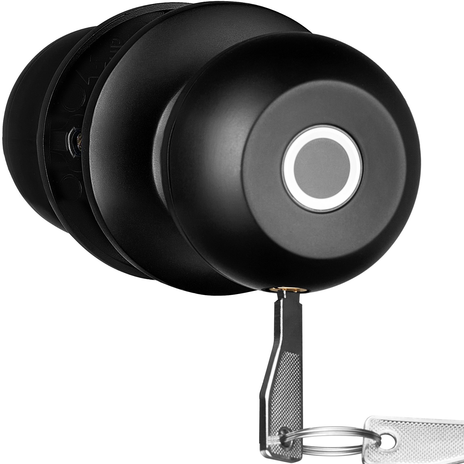 VEVOR Pomo de Puerta Inteligente, Cerradura de Puerta Biométrica Cerradura Inteligente Bluetooth, Cerradura Inteligente con Huella Dactilar con Control de Aplicación, Cerradura de Puerta de Fácil Instalación, para Dormitorios, Guardarropas, Hoteles, Apartamentos, Oficinas, Negro