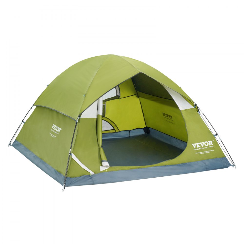 Tienda de campaña VEVOR, 7 x 7 x 4 pies para 3 personas, tienda de campaña ligera impermeable para mochileros, fácil instalación, con puerta y ventana, para camping familiar al aire libre, senderismo, caza, viajes de montañismo
