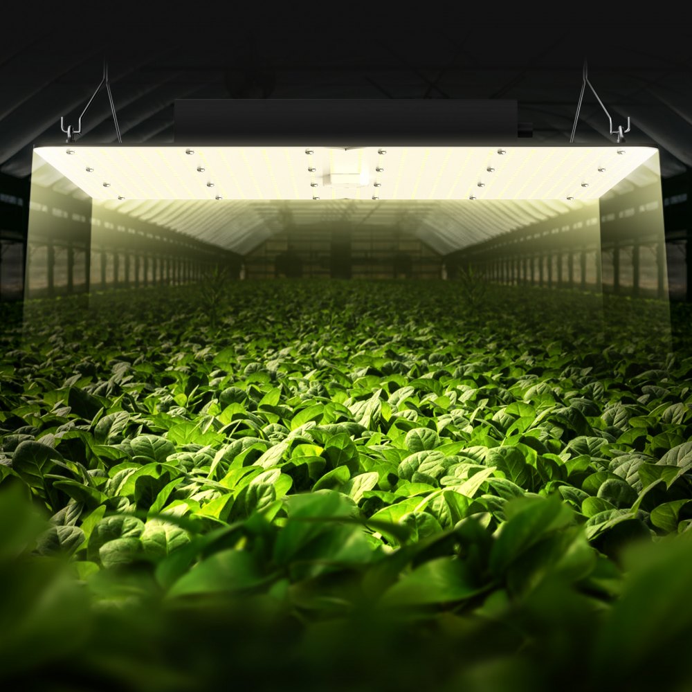 Lámpara LED de cultivo VEVOR de 400 W, espectro completo, regulable, de alto rendimiento, con diodos Samsung 2B1B para plantas de interior, plántulas, crecimiento y floración en invernadero, controlador de conexión en cadena para armario de cultivo de 1,2 x 1,2 m/1,5 x 1,5 m.