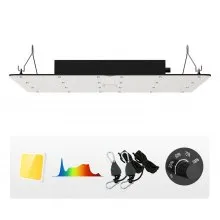 VEVOR 400W LED Grow Light, lámpara de crecimiento de diodos Samsung 281B de alto rendimiento para plantas de interior, plántulas, verduras y flores, cultivo de invernadero, espectro completo regulable, controlador de cadena de margaritas para tienda de cultivo de 4x4/5x5 pies