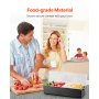 Bandeja para servir condimentos fríos con 4 compartimentos y tapa para frutas