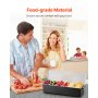 Bandeja para servir condimentos fríos con 6 compartimentos y tapa para frutas