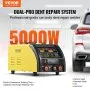 VEVOR Dual Pro Stud Welder Deluxe AL/Fe Kit de reparación de abolladuras, soldadora profesional de 5 kW con soldadura automática/manual y 10 modos, máquina de soldadura por puntos de 110 V para reparación de paneles de acero y aluminio.