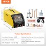 VEVOR Dual Pro Stud Welder Deluxe AL/Fe Kit de reparación de abolladuras, soldadora profesional de 5 kW con soldadura automática/manual y 10 modos, máquina de soldadura por puntos de 110 V para reparación de paneles de acero y aluminio.