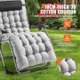 Silla reclinable VEVOR Zero Gravity de 84 cm para interior y exterior, ajustable, con cojín, reposacabezas, reposapiés y portavasos, soporta 227 kg, color gris.