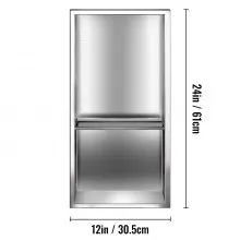 Nicho de ducha VEVOR de acero inoxidable, 12 x 24 x 4 pulgadas, nicho empotrado en la pared, fácil de instalar, estante de ducha empotrado moderno y elegante, nicho de jabón acabado pulido para ducha/baño