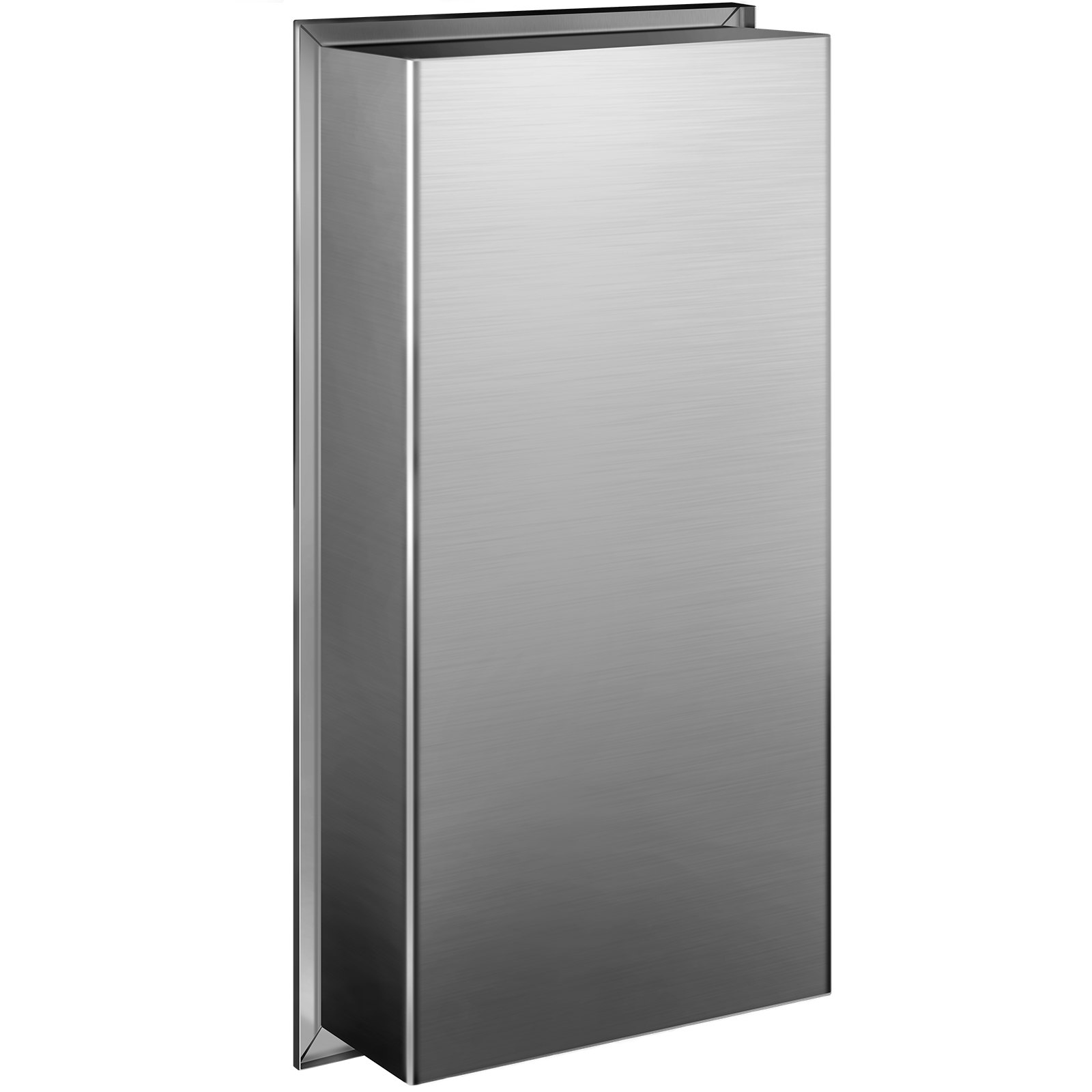 Nicho de ducha VEVOR de acero inoxidable, 12 x 24 x 4 pulgadas, nicho empotrado en la pared, fácil de instalar, estante de ducha empotrado moderno y elegante, nicho de jabón acabado pulido para ducha/baño